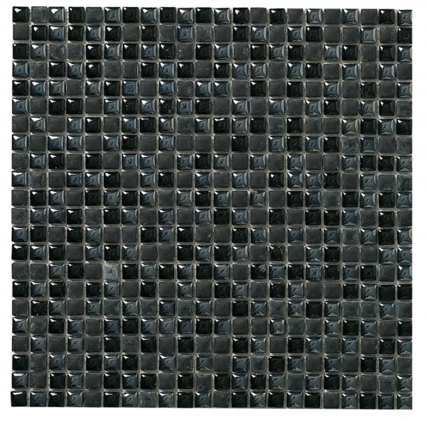 Micro mosaico in ceramica nero