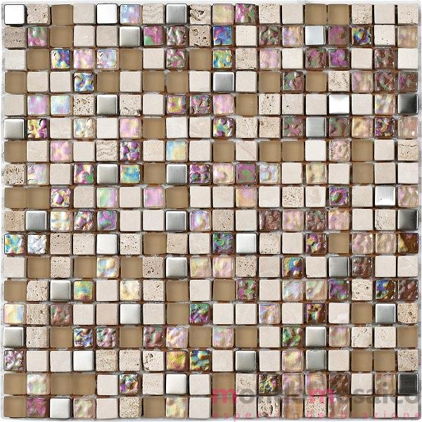10 sqft per confezione VANILLA Beige Casablanca Pattern Mosaico Piastrelle Marmo 12"x12" 