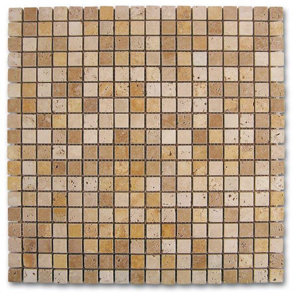 Mosaico in travertino beige jpg