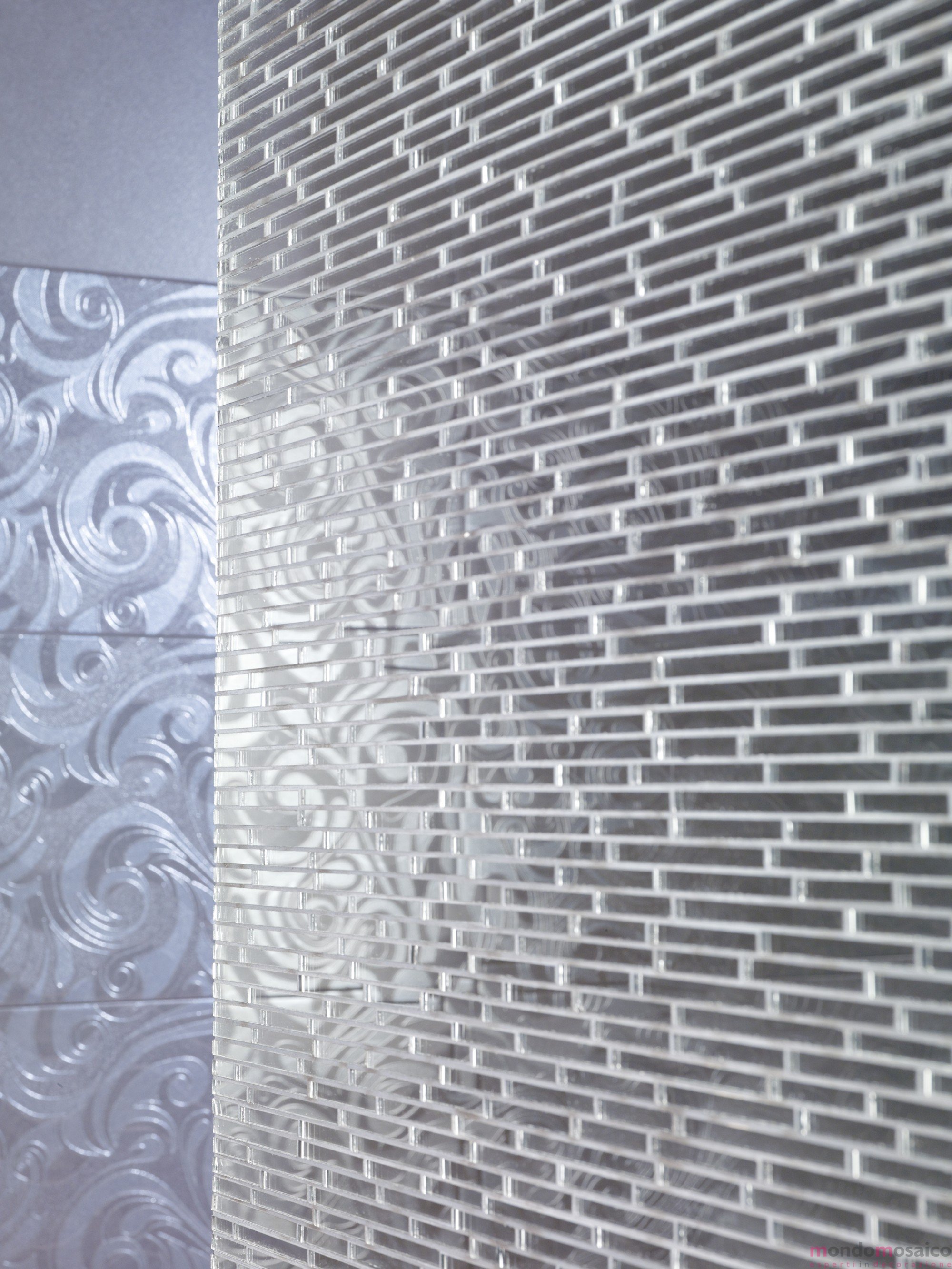 motivo mosaico argentato Piccoli specchi rettangolari in vetro 15 x 5 cm YongPan 60 pezzi Silver 