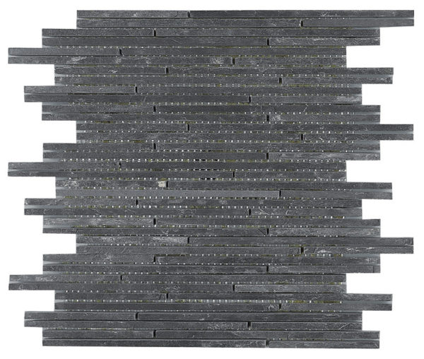 mosaico nero listelli