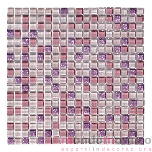 mosaico rosa viola glitter