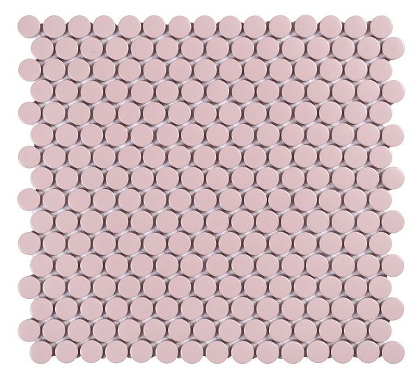 mosaico tondo rosa